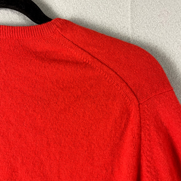 Vintage Scotland Lambswool Sweater Women Medium Red Orange Scott Charters - Picture 11 of 12